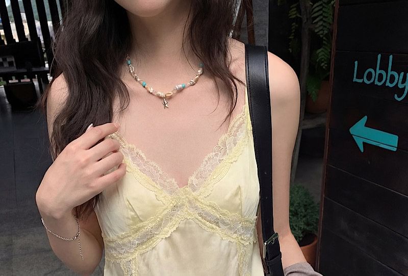 Lace-Trimmed V-Neck Camisole