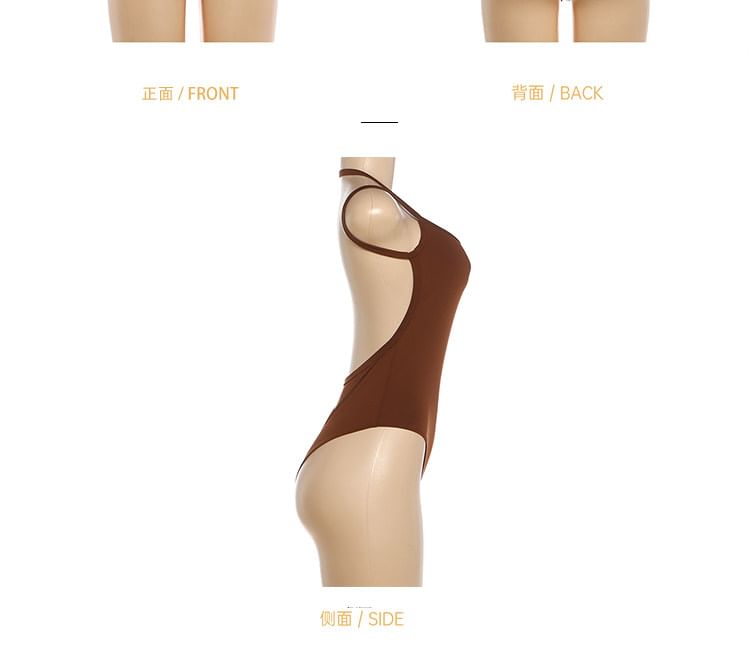 Scoop Neck Spaghetti Strap Bodysuit