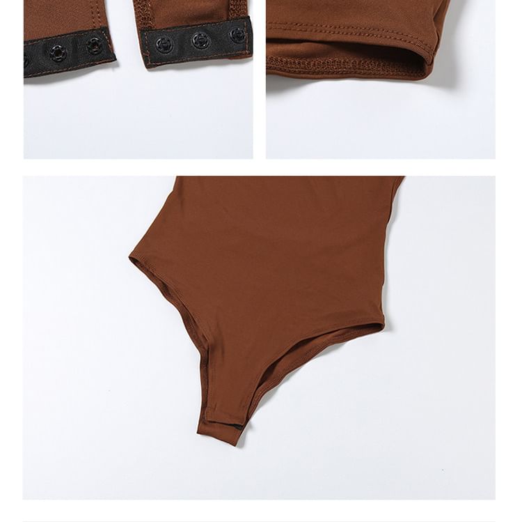 Scoop Neck Spaghetti Strap Bodysuit