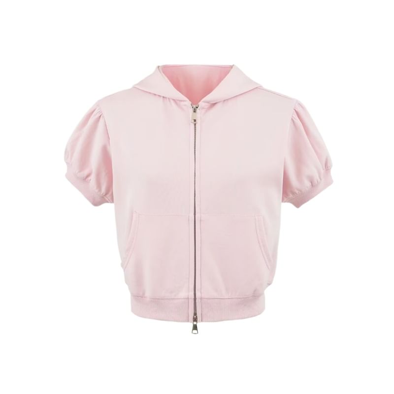 Zip-Up Crop Hoodie & Drawstring Hot Pants Set