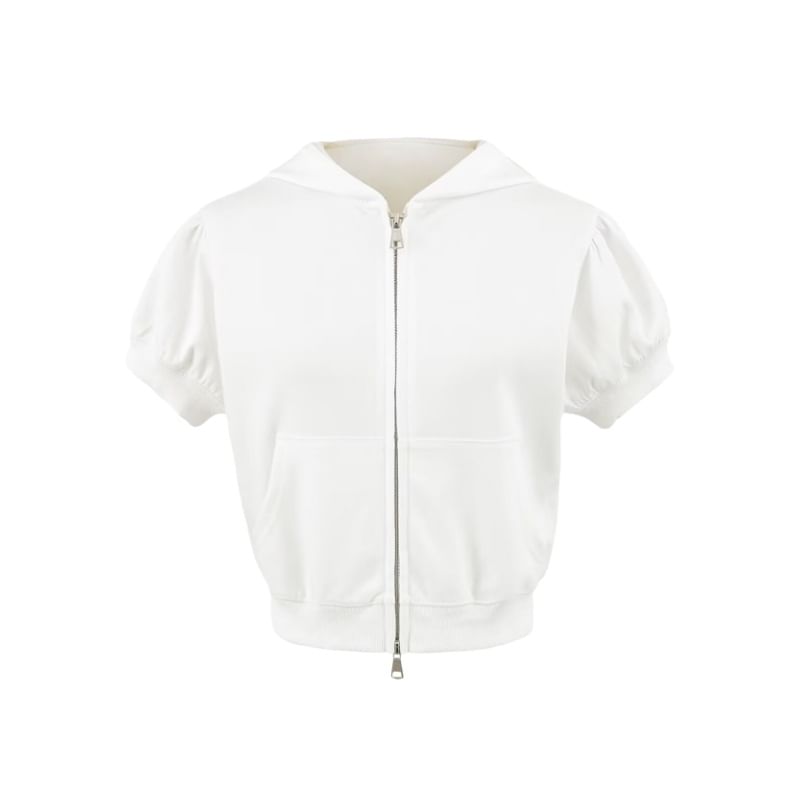 Zip-Up Crop Hoodie & Drawstring Hot Pants Set