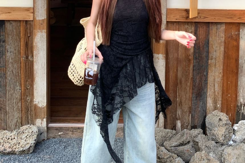 Asymmetrical Lace Camisole