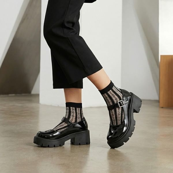 Platform Chunky Heel Mary Jane Shoes