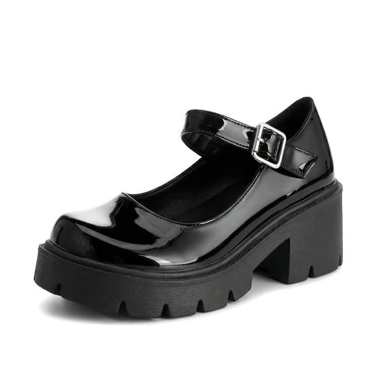 Platform Chunky Heel Mary Jane Shoes