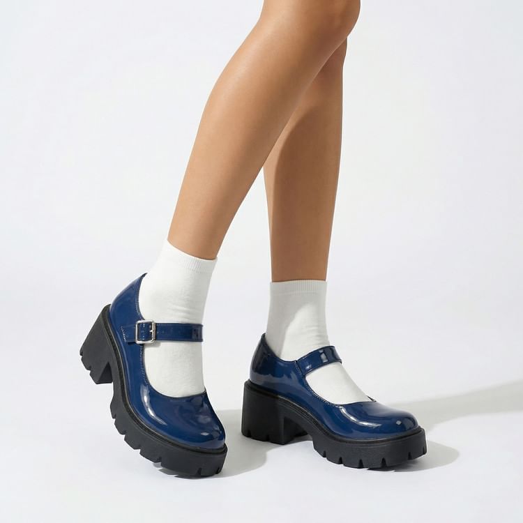 Platform Chunky Heel Mary Jane Shoes