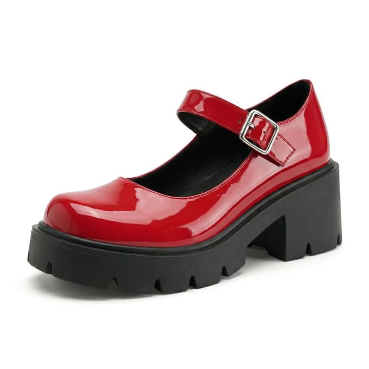 Platform Chunky Heel Mary Jane Shoes