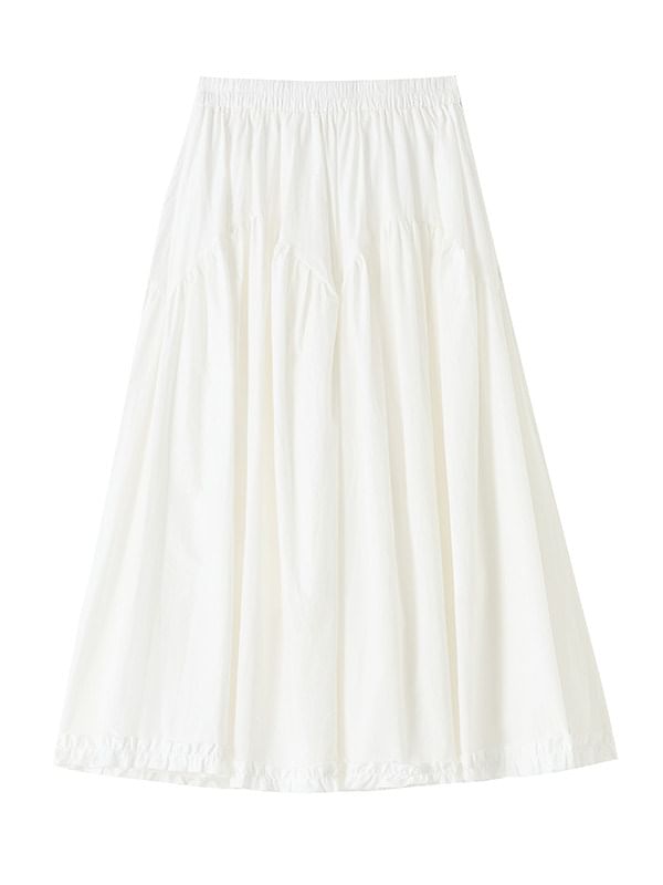 High Waist Ruffle Maxi A-Line Skirt