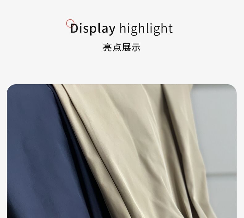 High Waist Plain Midi A-Line Skirt
