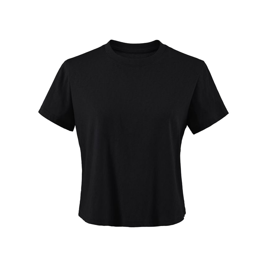 Plain Crew Neck Short Sleeve T-Shirt