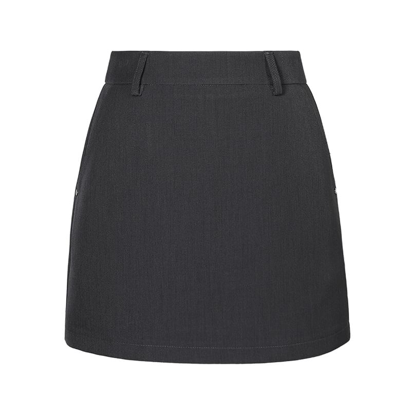 High Waist Plain Mini Pencil Skirt