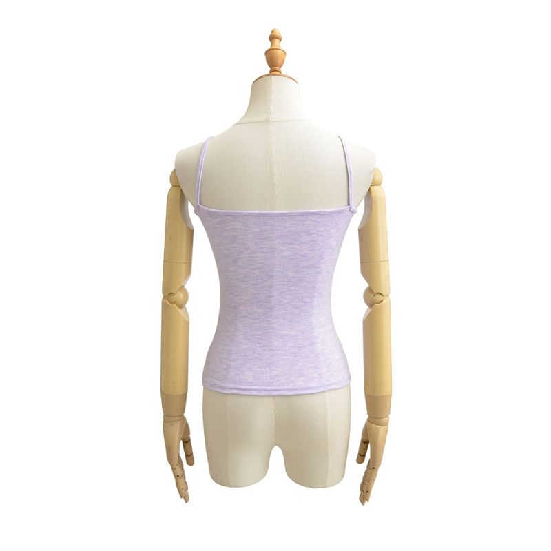Padded Scoop Neck Crop Camisole Top