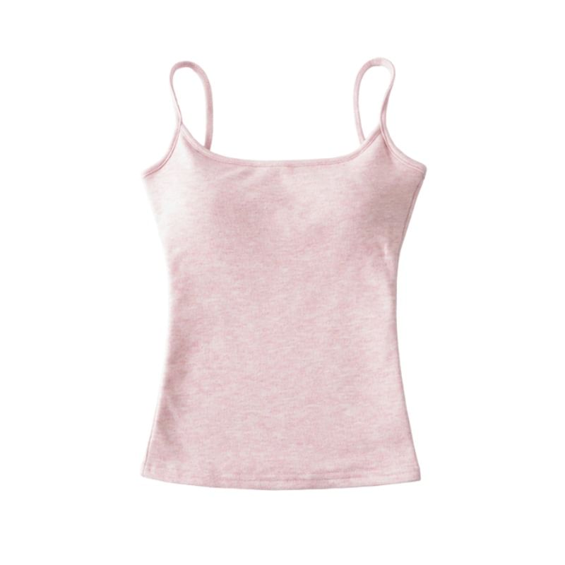 Padded Scoop Neck Crop Camisole Top