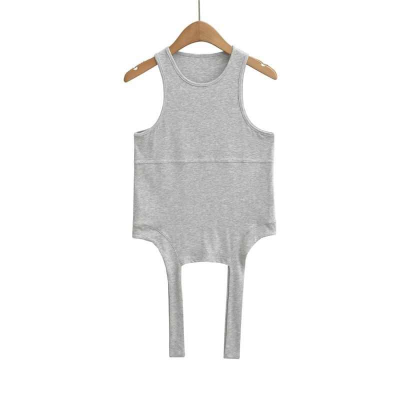 Slim Fit Crew Neck Crop Tank Top