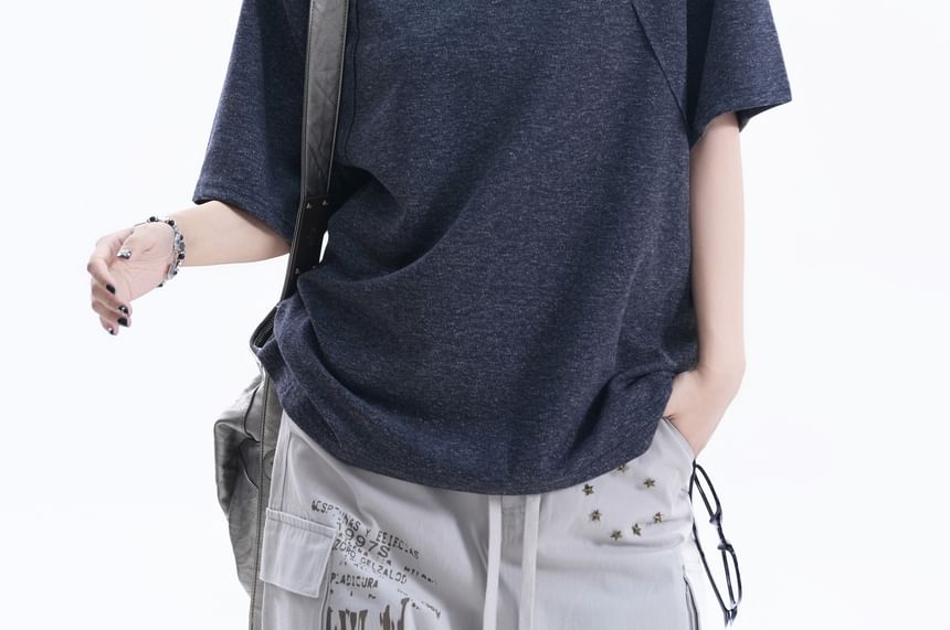 Crew Neck Oversized Short-Sleeve T-Shirt