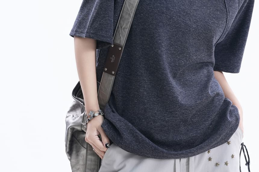Crew Neck Oversized Short-Sleeve T-Shirt