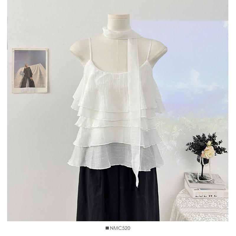 Scoop Neck Ruffled Camisole Top