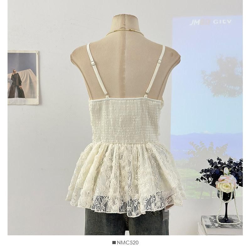 V-Neck Lace Flow Camisole Top