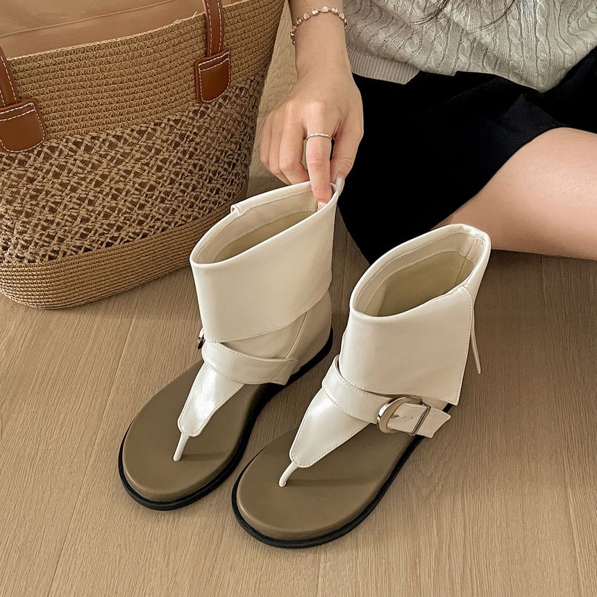 Buckled Thong Sandals