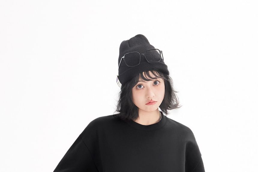 Short-Sleeve Crew Neck Plain Oversized T-Shirt