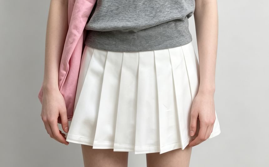 Knitted Plain Short Sleeve Polo Top