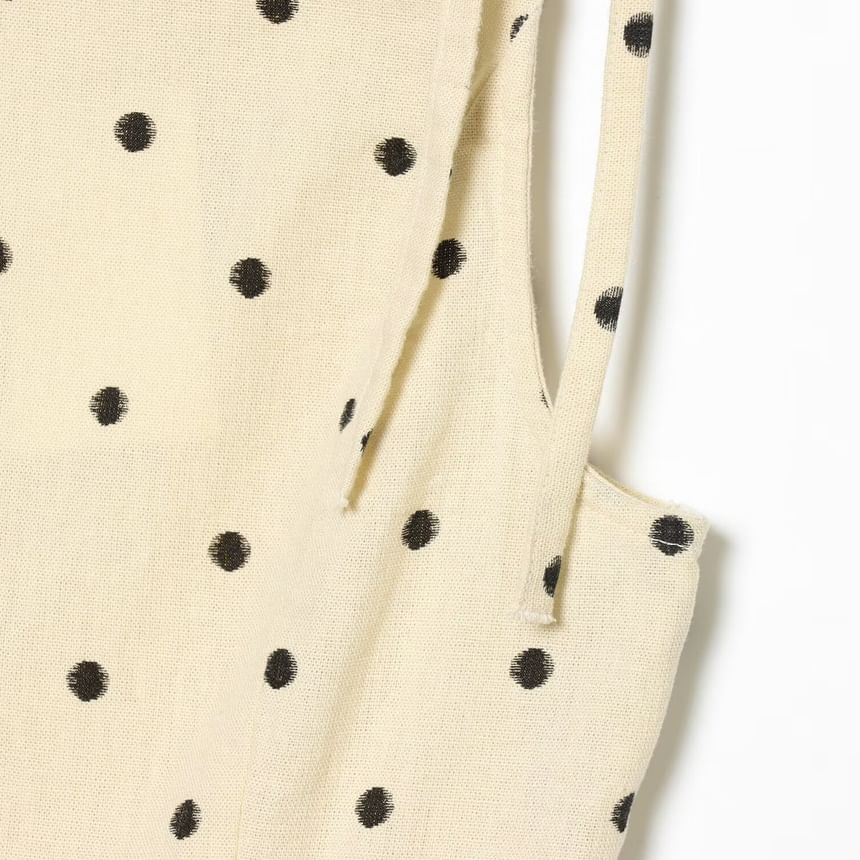 Sleeveless Striped Blouse Polka Dot Blouse Mid Rise Shorts
