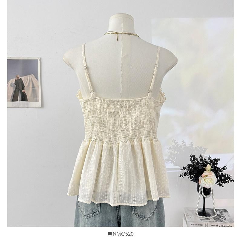 Flowy Lace Trim V-Neck Camisole Top