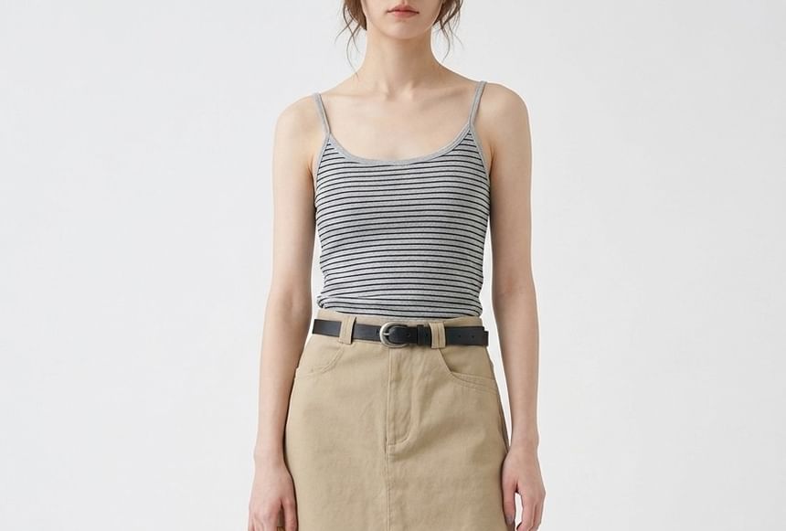 Striped Scoop Neck Spaghetti Strap Camisole