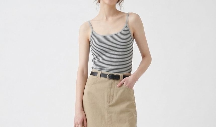 Striped Scoop Neck Spaghetti Strap Camisole