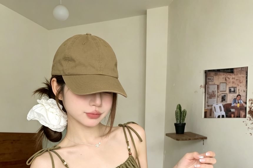 Tie-Shoulder Shirred Camisole Top