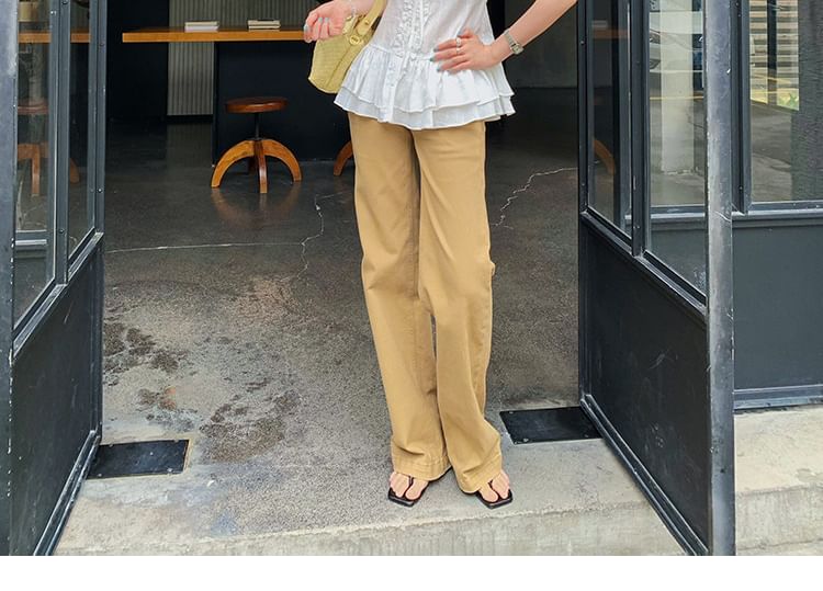 Puff Sleeve Lace Ruffle Blouse