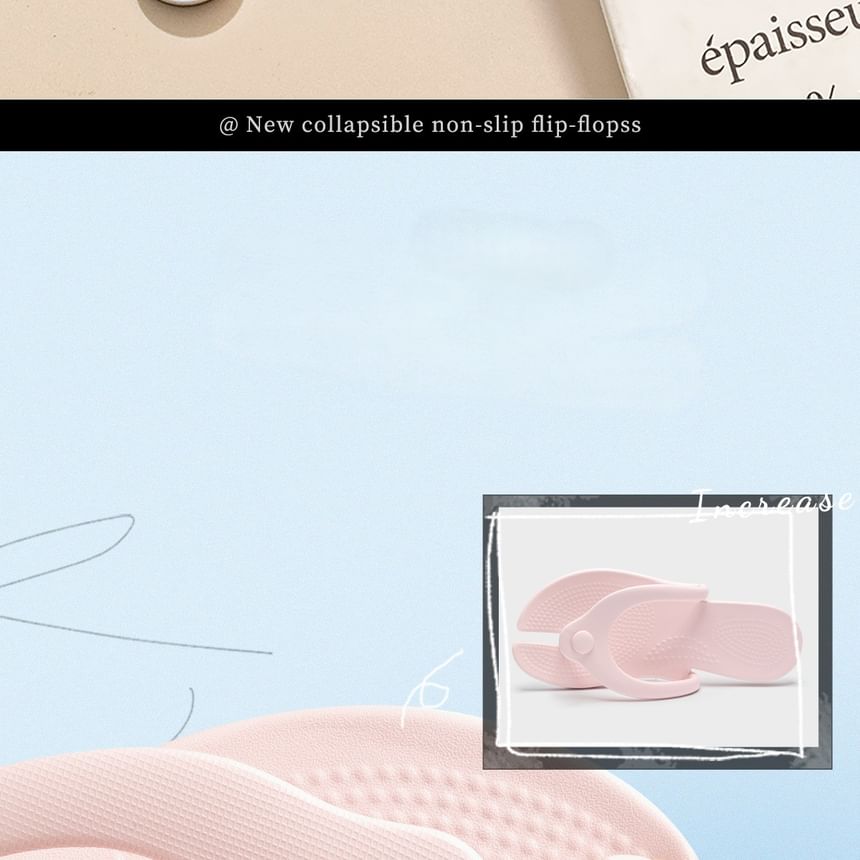 Foldable Plain Flip-Flops