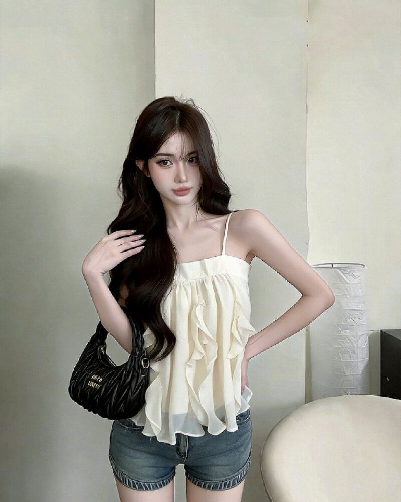 Ruffle Camisole Top