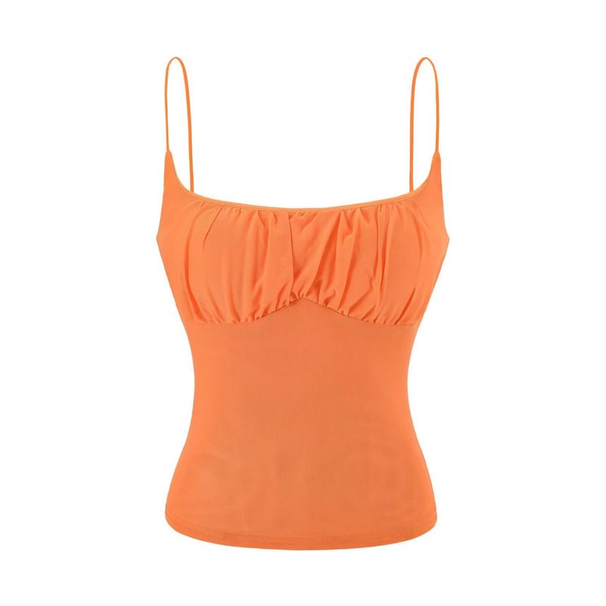 Ruched Scoop Neck Camisole Top