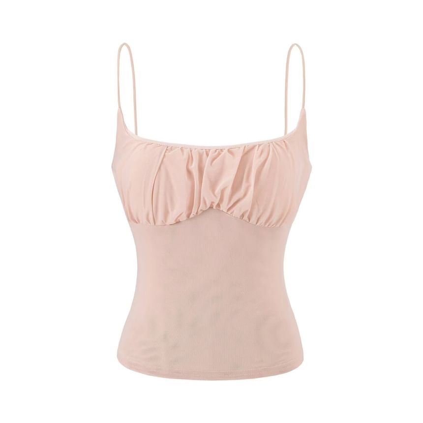 Ruched Scoop Neck Camisole Top
