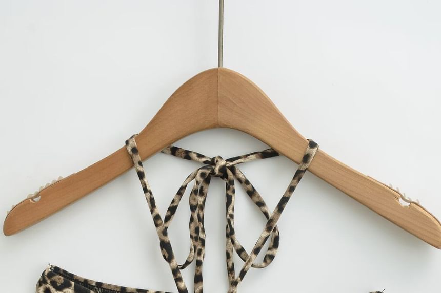 Leopard Print Halter Crop Camisole