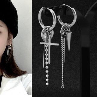 Asymmetrical Chain Earring / Clip-On Earring