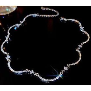 Rhinestone Choker Alloy