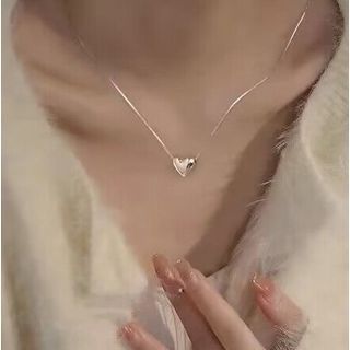 Heart Necklace Glossy Pendant