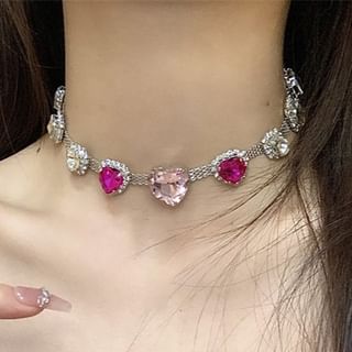 Heart Choker Rhinestone