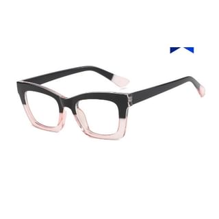 Light Blue Blocking Square Eyeglasses