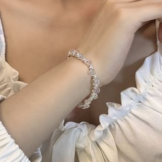 Alloy Faux Crystal Bracelet