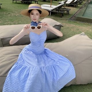 Spaghetti Strap Solid Mermaid Maxi Dress
