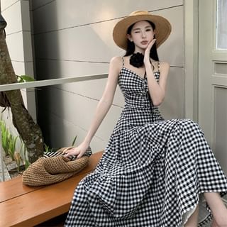 Spaghetti Strap Solid Mermaid Maxi Dress