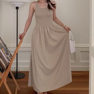 Spaghetti Strap Open Back Maxi A-Line Dress