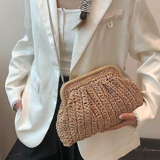 Straw Crossbody Chain Bag Strap
