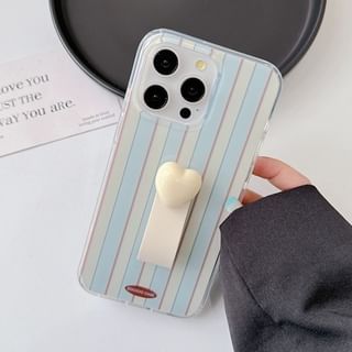 Phone Case Striped Finger Strap