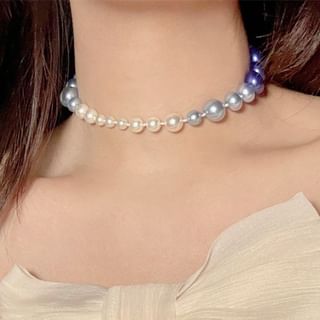 Faux Pearl Necklace Beaded