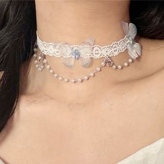 Lace Beaded Choker