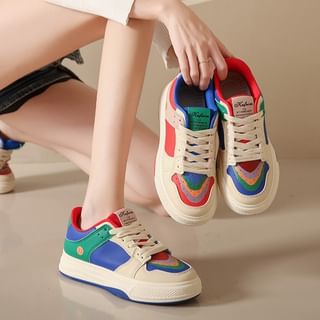 Sneakers Block Platform Color