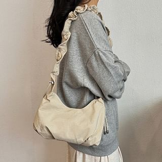 Plain Ruched Strap Crossbody Bag
